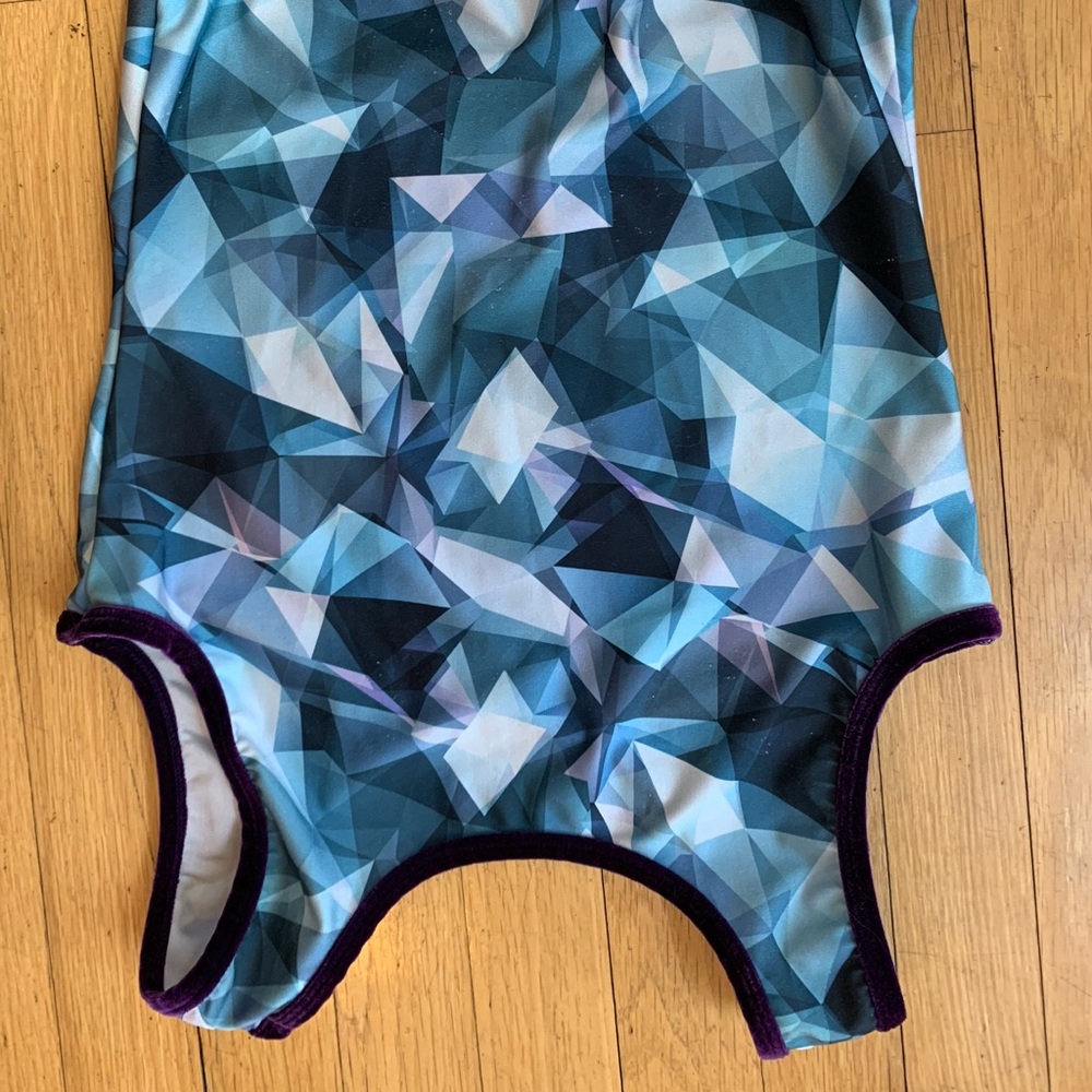 Plum practice gymnastics leotard adult large